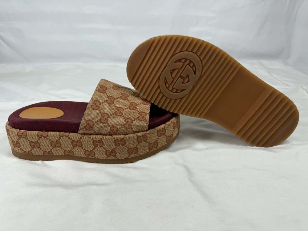 Women's Size 8.5 Gucci Angelina Platform Sandals SPB-JB 367143